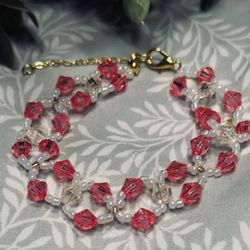 Pink Handmade Beaded Bracelet