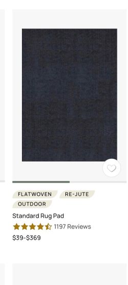Ruggable Washable Rug “Pad only”  6 x 9 ft