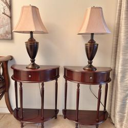 Side Table and lamp Set Of 2