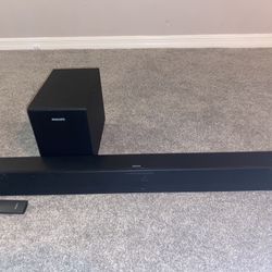 Phillips Soundbar And Subwoofer 