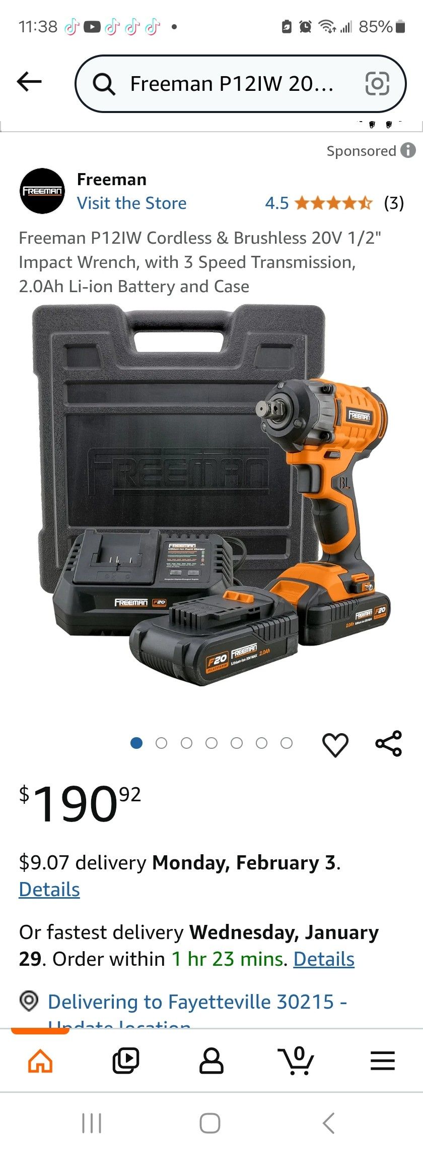 Cordless 1/2 impact Wrench