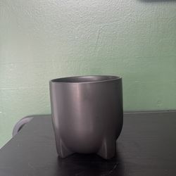 Black Ceramic Pot Vase Planter