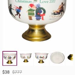Teleflora Charles Wysocki Christmas Love 2000 Bowl