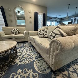Nice Sofa set! Beige In Color 