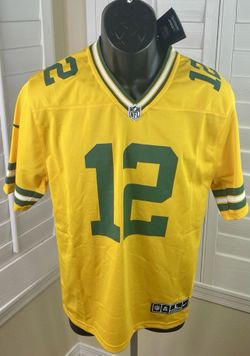 Nike NFL Green Bay Packers Aaron Rodgers #12 Green/Yellow Football Jersey - Youth Size Large 14/16 - New w/Tags