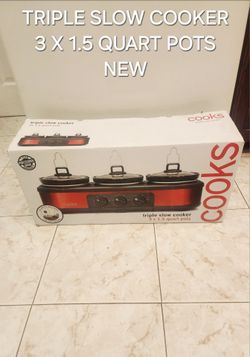 TRIPLE SLOW COOKER  NEW