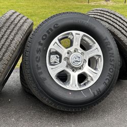 New 18” Dodge Ram 3500 wheels 8x165.1 oem A/S 275/70R18 tires Ram 2500 Laramie rims 8x6.5