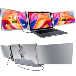 Laptop Screen Extender Portable Monitor S400 | 14" Monitors | macOS [Included M1/M2 M3], Windows | 1080P | Tri-Screen