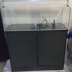 21 Gal rimless fish tank and stand Set