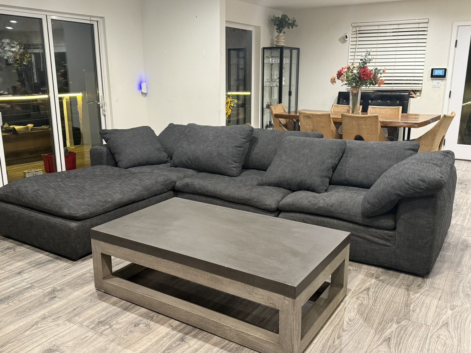 Restoration Hardware Cloud Gray Sofa