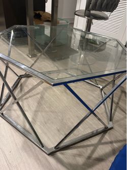 Clear Glass Coffee Table