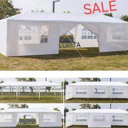 10x30 White Gazebo Wedding Party Tent Canopy With 6 Windows & 2 Sidewalls -8 (FOR SALE)