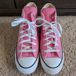 Women's Pink Converse Shoes - Size: 8
