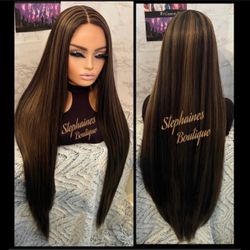 Human Hair Blended Lace Front Wig 