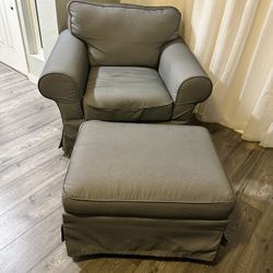 IKEA Chair And Storage Ottoman 