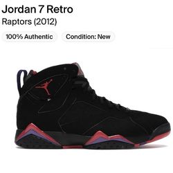 Jordan 7 Retro Raptors (2012) Lightly Used Size 10.5