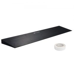 1.2" Rise Cuttable Threshold Ramp for Doorways, 35.4" Wide Natural Rubber Wheelchair Ramp, Non-Slip Solid Rubber Ramp with Double-Sided Tape for