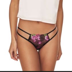 Jamilla Brazilian Panties 2 PACK Black Pink Floral