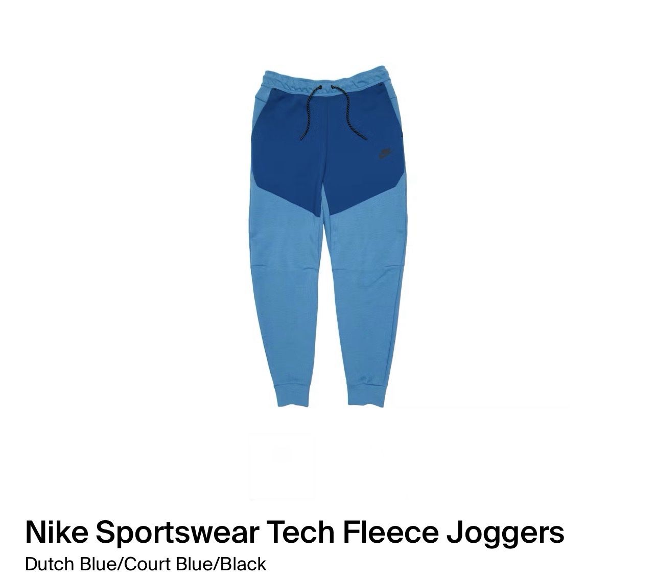 Nike Tech Fleece Jogger Dutch Blue, Court Blue Sweatpants CU4495-469 Size 3XL