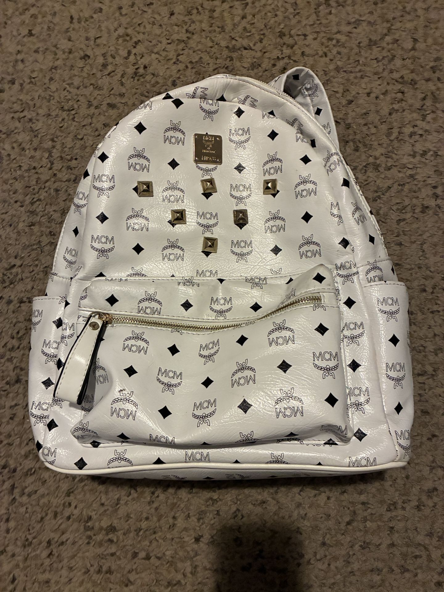 White Mcm backpack