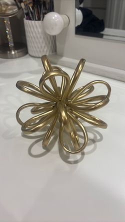 gold floral decor piece