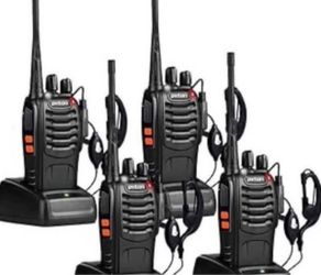 NEW Walkie Talkies Long Range for Adults with Earpieces,16 Channel Walky Talky Rechargeable Handheld Two Way Radios with Flashlight Li-ion Battery and
