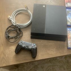PS4 With Controller And 5 Games