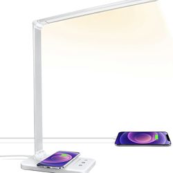 LED Desk Lamp With Wireless Charging Function, New
