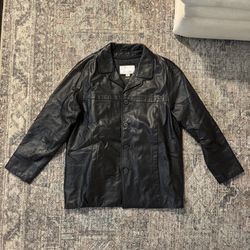 Wilsons Leather M Julian Black Leather Jacket Mens L Thinsulate Removable Liner 