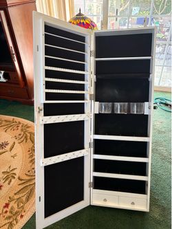 Over the door or wall hanging Jewelry Armoire or jewelry box.