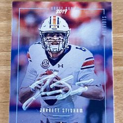 Jarrett Stidham on card autograph auto ROOKIE CARD