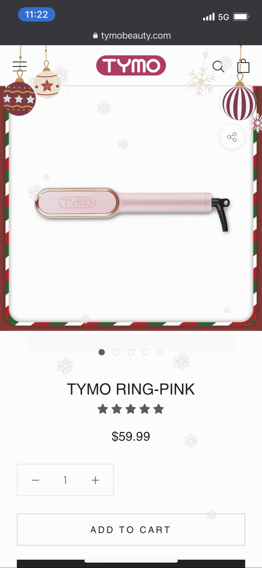 Brand New Tymo Ring Hair Straightening Comb