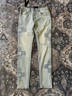 Amiri MA Quad Appliqué denim skinny jeans