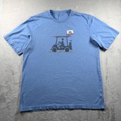 Travis Mathew Men’s XL Blue T-shirt CA Golf Cart California Beer Eureka Tee #7A