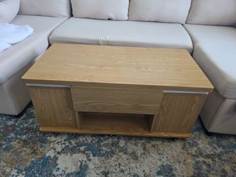 Homary 3-in-1 Lift-Top Coffee/Dining Table + 4 Storage Stools