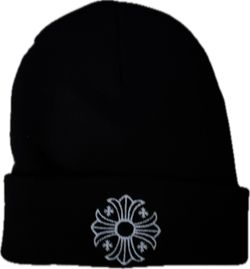 Chrome Hearts Black Beanie Hat