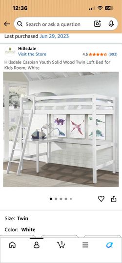 Twin bunk with desk