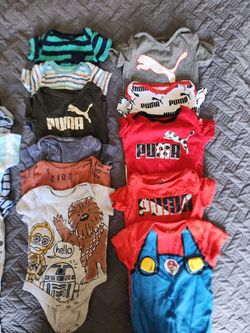 0-3month short sleeve onesies x 11
