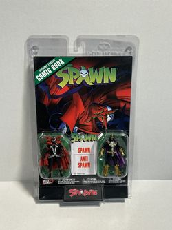 McFarlane Toys - 2023 Direct Page Punchers Spawn 2” Figure Spawn and Anti Spawn 2pk with Flashpoint Comic Book New in package