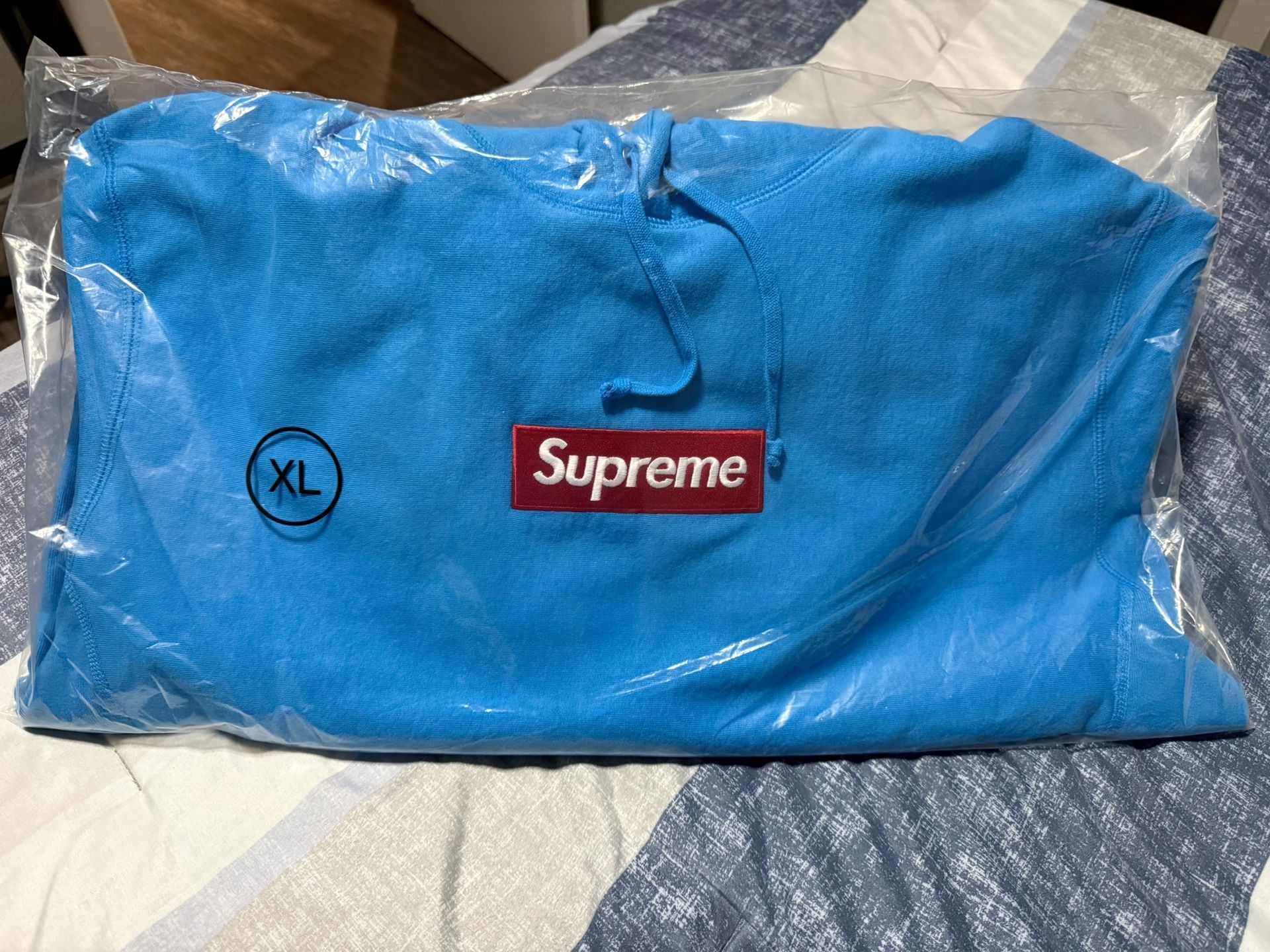 Supreme Box Logo Hooded Sweatshirt “Cyan”