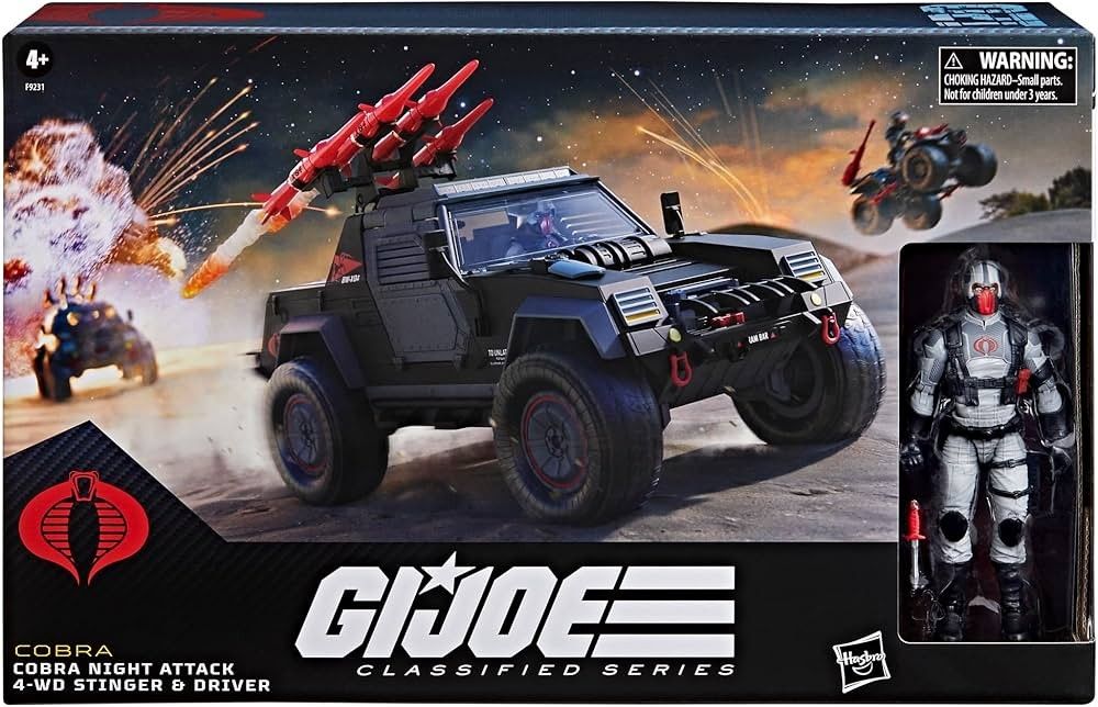 G.I. Joe Classified Series #120, Cobra Night Attack 4-WD Stinger & Driver, Collectible