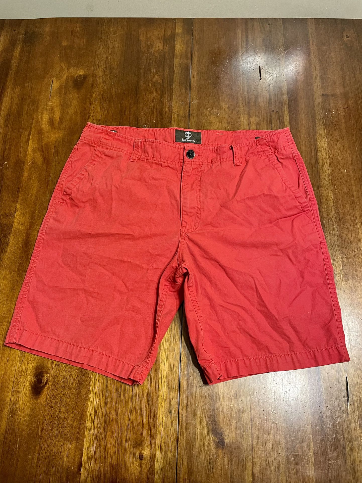 Men’s Timberland Earthkeepers Oakham Red Shorts Size 33