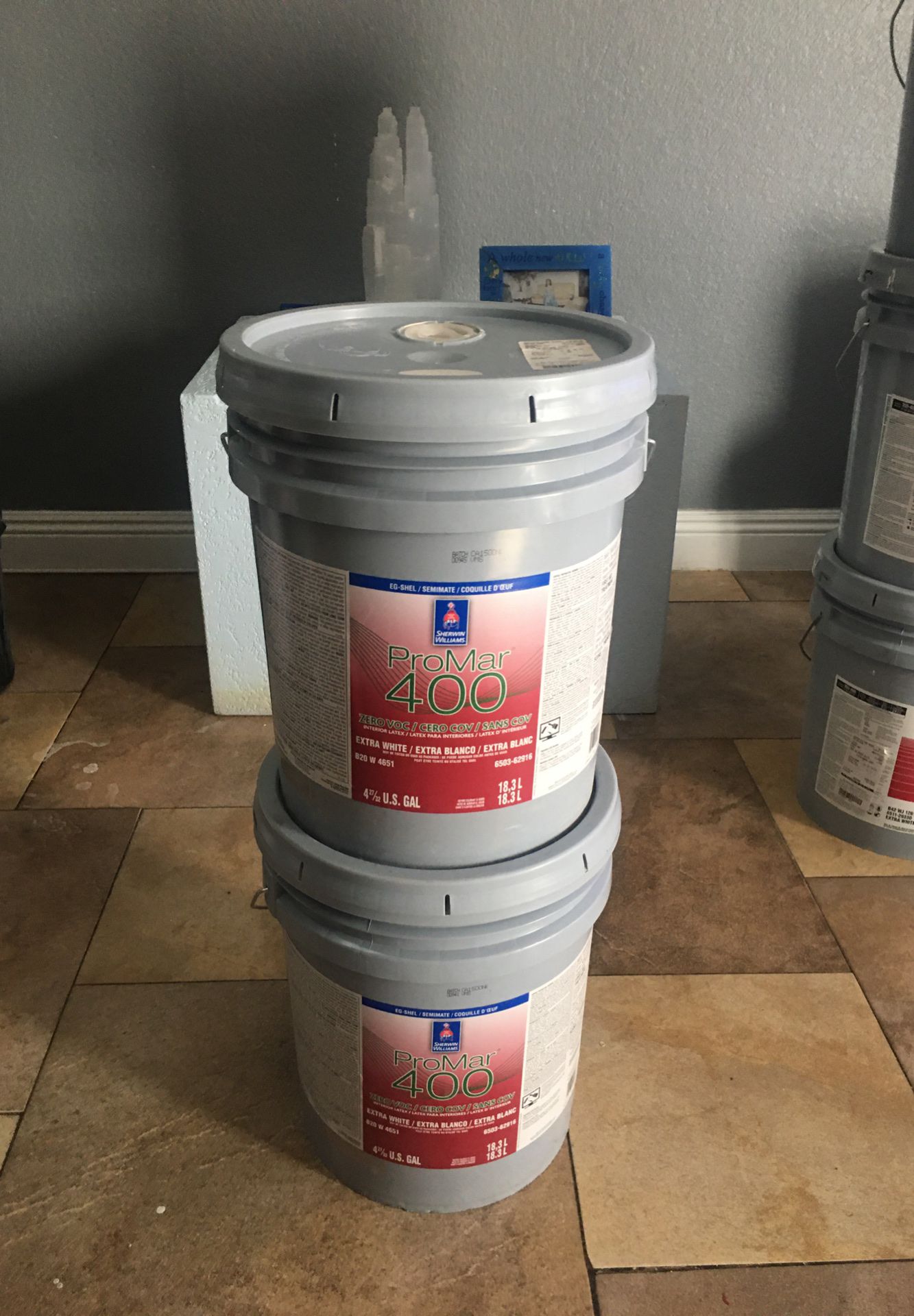 House paint interior eggshell beige 2 buckets for only $100 firm