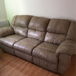 Leather Couch 2-seat Recliner