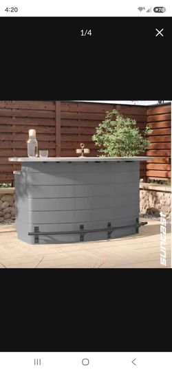 Suncast Backyard Oasis Resin Plastic Outdoor Bar
