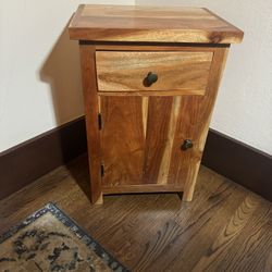 Two Drawer Wood Cabinet 