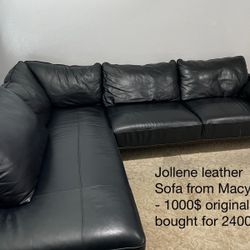 Jollene Leather Sofa