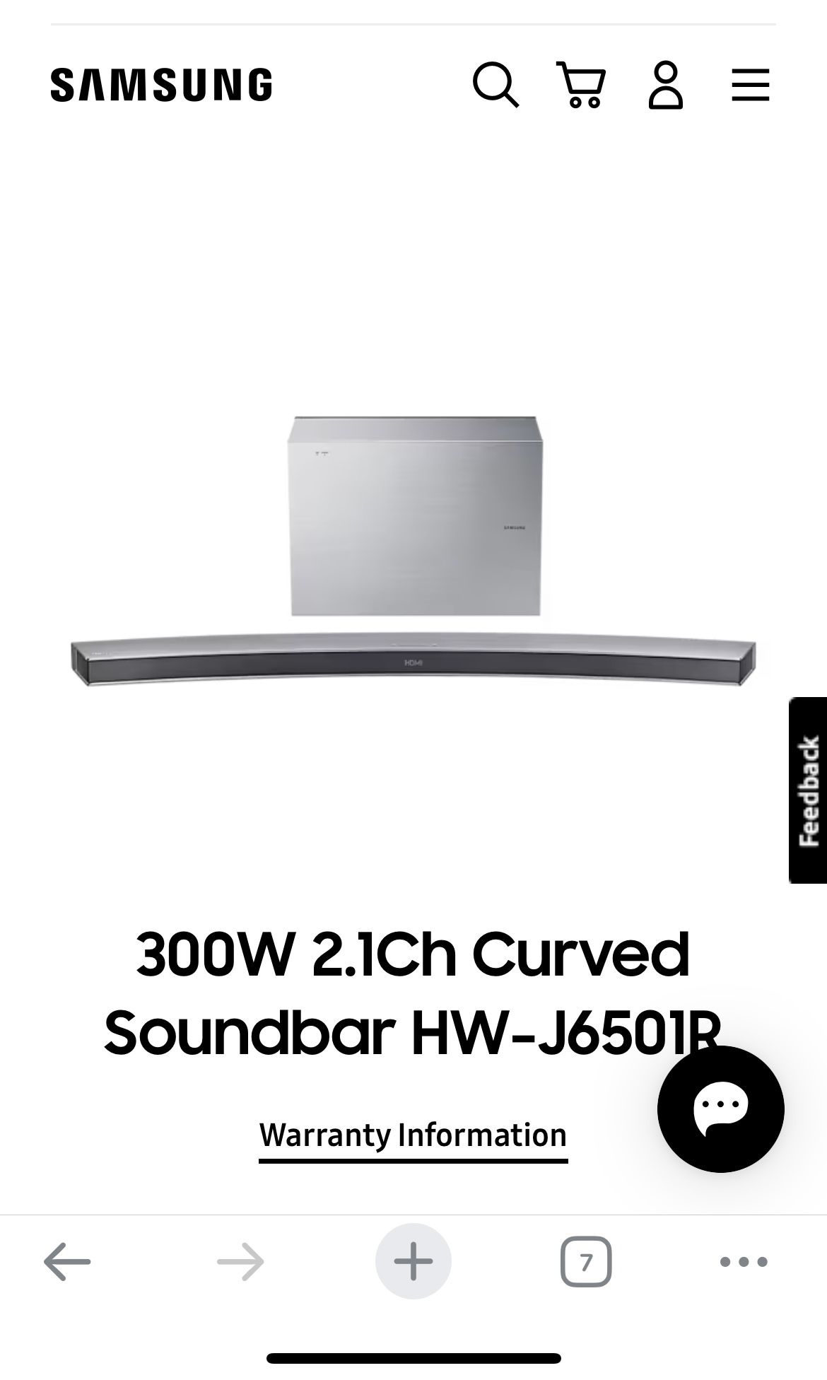 Samsung HW-J7501R curved Sound Bar 