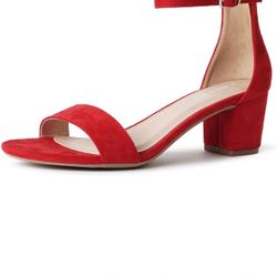 Red Low Heel Dress Shoes