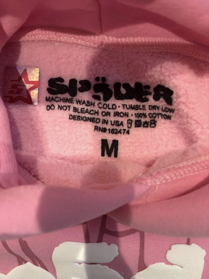 Spider Light Pink Hoodie 